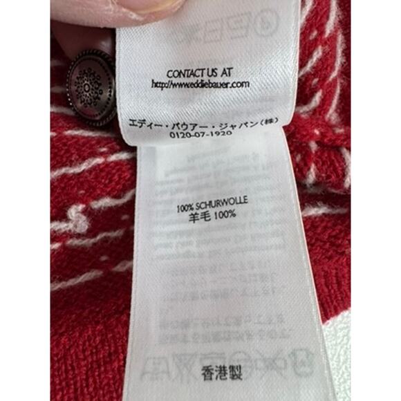 "EDDIE BAUER" VTG Lambswool Women's Vest SZ XL Grandma Core Christmas SMALL HOLE - Picture 9 of 12